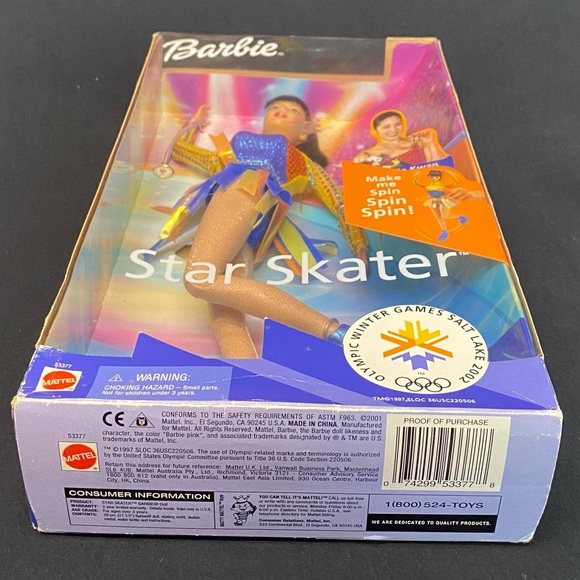 Barbie Olympic Star Skater Michelle Kwan 1997 Brand New In Original Package - Picture 6 of 6
